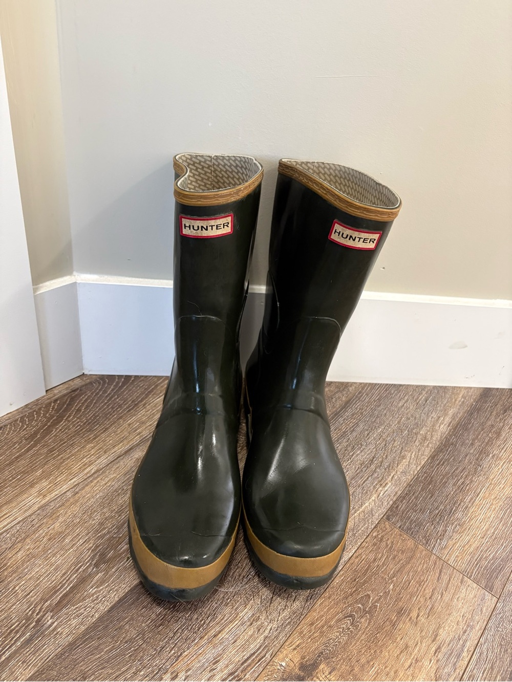Hunter Men's Dark Olive Field Gardener Boots Sz 11